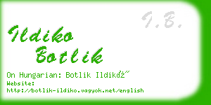 ildiko botlik business card